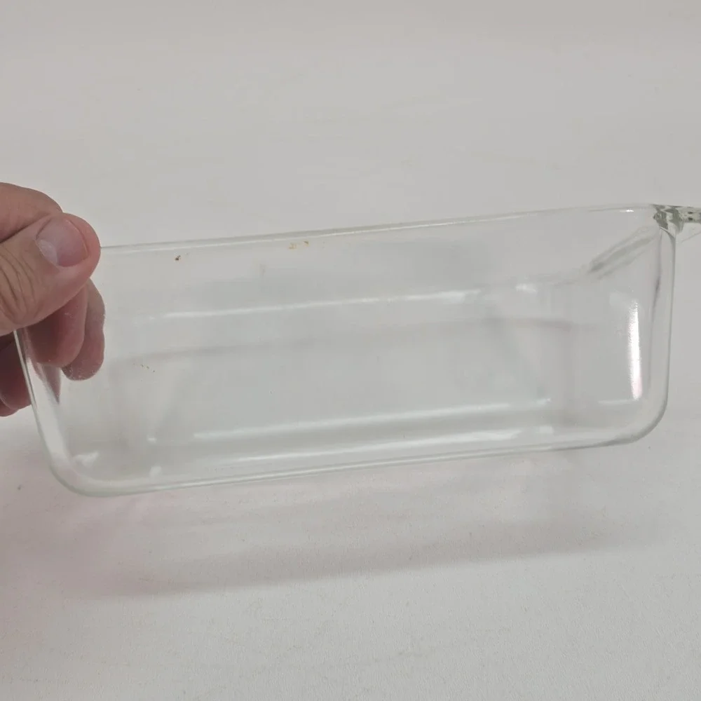 VTG PYREX 215-B Loaf Bread Pan Clear Borosilicate Glass 9x5x3